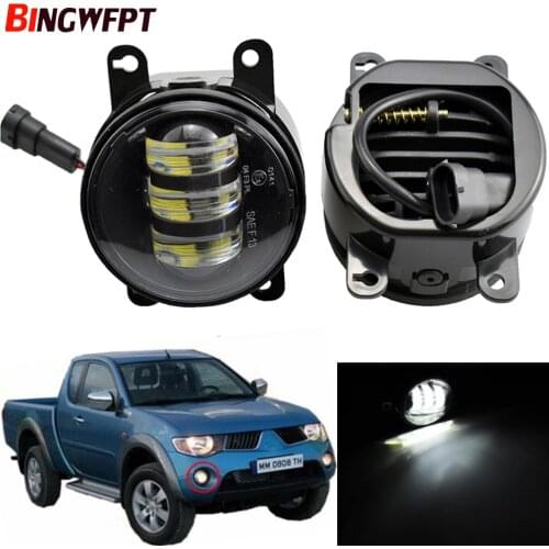 2pcs/Pair For Mitsubishi L200 Outlander Pajero Grandis Galant LED Fog Lights Aluminum & plastic material