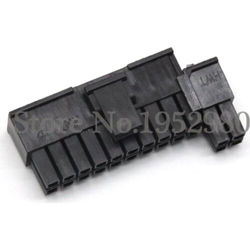 20PCS 4.2mm Pitch 5557 ATX PC Power Connector 20+4Pin 24Pin Male Housing Black