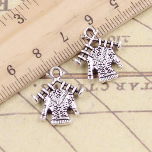 20pcs Charms Weave Sweater 19x17mm Tibetan Silver Color Pendants Antique Jewelry Making DIY Handmade Craft