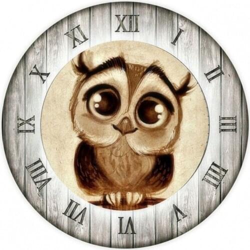5D DIY Full Square/round Diamond Painting Owl clock Embroidery Cross Stitch Rhinestone Mosaic Home Decor