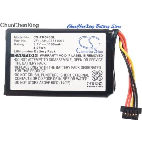 Cameron Sino 1100mAh Battery AHL03711001, VF1 for TomTom 4CF5.002.00, Go 540, 540 Live