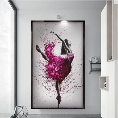 Large size Diy Diamond painting cross stitch abstract Dancing Ballerina diamond embroidery full square round mosaic girlZP-1111