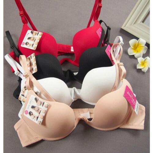 Sexy Lady Women Push Up Bras Mozhini Three Quarters(3/4 Cup) Sexy Underwire Ruffles Solid Bras Low Cut Women Sexy Push Up Bras