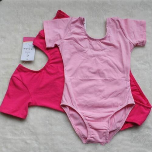 Children Short Sleeve Gymnastics Leotard Dance Costume Ballet Tutu Skate Dress Girl Ballet Dancer Wear Stage Swan Bodysuit 89