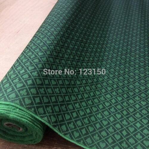 FT-04 Two-tone poker table speed cloth,2.5 Meters Length, Black and Green Waterproof Suited High Speed Cloth for Poker Table