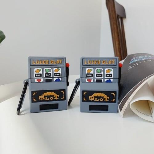 Hot Sale Cartoon Slot Machine Design Earphone Cases with Keychain for Airpods 1/2 Cute Creative Style Soft Covers for Airpods