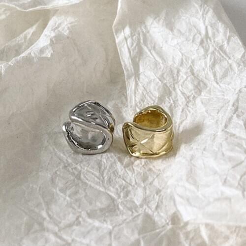 Gothic Gold Silver Color Metal Abstract Arrow Earcuff Clip on Earrings for Women Kpop Circle Ear Cuff Fake Piercing Jewelry