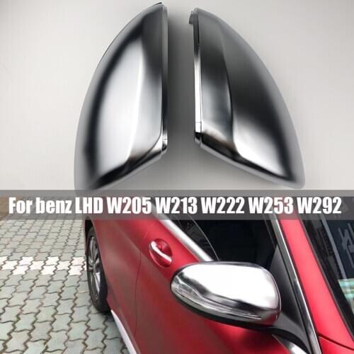 LHD chrome Rearview side Mirror Cover caps For Benz C E S GLC Class W205 W213 W222 X253 C63 E63 C200 Side Wing caps