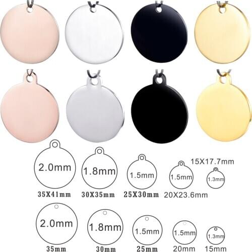 Round Dog ID Tag