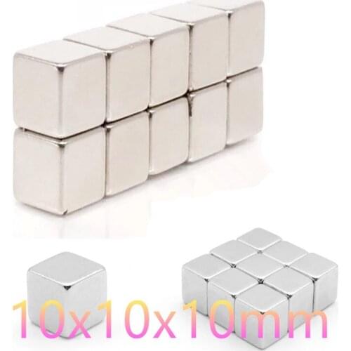 Actor Magnet 5/20/50/100PCS 10x10x10mm Super Block Magnets Strong Powerful Neodymium Magnet N35 Imanes De Neodimio Permanent