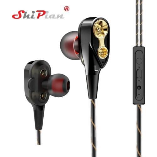 Music Dual Drive Stereo Earphone In-Ear Earbuds Bass Earphones for Oukitel Mix 2 K3 K6 U13 U22 C5 Pro U11 Plus