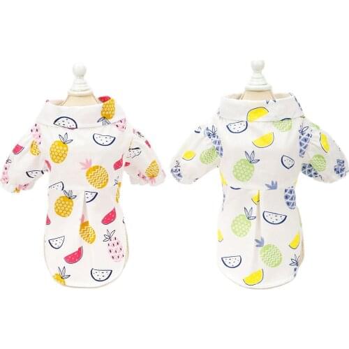 New Dog Cat Shirt Pineapple Design Pet Puppy Spring/Summer Clothes Apparel 5 Sizes 2 Colours