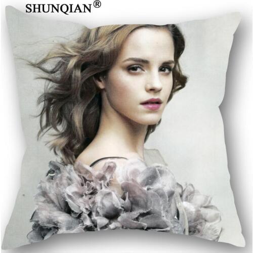 New Arrival Emma Watson Pillowcase Wedding Decorative Pillow Case Customize Gift For Pillow Cover 18-315