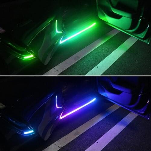 New product Symphony door side pedal light bar LED RGB APP Bluetooth contorl Car Welcome Door Light Strip car accessories