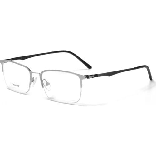 Titanium Alloy Business Retro Ultra Light Big Frame Custom Made Prescription Glasses Photochromic Grey/Brown Myopia Near-sighted