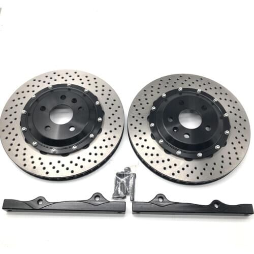 Refitted 330/355x12mm brake disc according to customer model customization center cap and bracket rear wheel enlargement disc