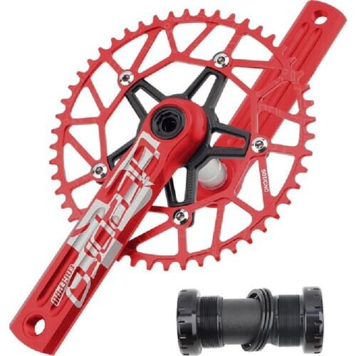 Hollow Tech Crankset Single Chainring Road Folding Bike Bicycle 130mm Bcd Chain Ring