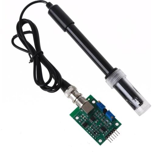 PH 0-14 Value Detection Regulator Sensor Module Monitoring Control Meter Tester with PH Electrode Probe