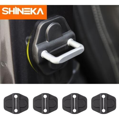 SHINEKA Interior Mouldings For Jeep Wrangler JL 2018+ Car Door Lock Decoration Cover For Jeep Wrangler JL Car Styling Accessory