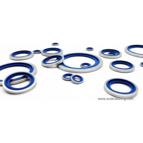 Bonded Seals Self-centering PPM6 /8/10/12/14/16/26 MZP+NBR Blue Bonded Seal, Metric Bonded Washer