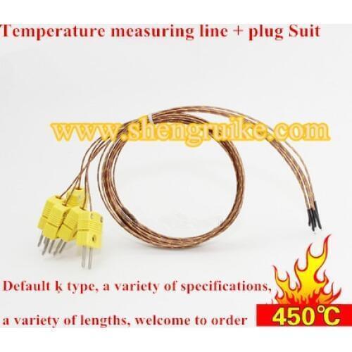 Glass braid insulated type K thermocouple wire fiberglass hot temperature sensor GG-K-30-SLE