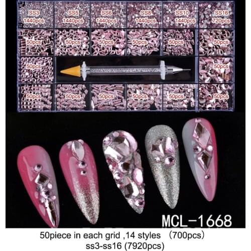 Swarovsky Popularly Crystal Mix Shape Rhinestone Flatback Glitter Non Hotfix Rhinestone Manicure Nails Art Design Accessorriesr