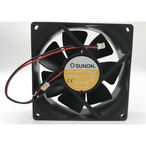 SUNON KD1209PTS2-6 DC 12V 2.1W 92x92x25mm 2-wire Server Cooling Fan