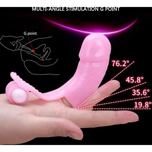 G Spot Finger Cap Dildo Vibrator For Woman Penis Extender Sleeve Vagina Toys Sex Machine Clitoris Stimulator Female Masturbator