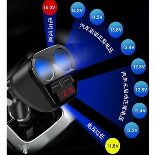 Voltage Waterproof Socket Adapter Accessories Dual USB Durable Charger Power Outlet Navigation Digital Display Car Motorcycle