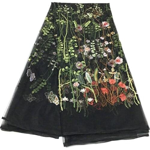 Embroidered African Lace Fabric 1 Yard High Quality French Net Lace Fabric Nigerian Mesh Lace Fabric For DIY Sewing M15532