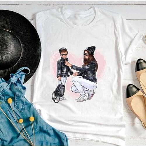 Women Sweet Love Son Cute Mom Mother Mama Summer Ladies Cute Fashion 90s Print Lovely Clothes Tops Tees Tshirt T-Shirt