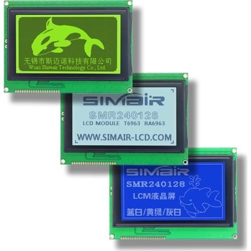 5.1 Inch T6963 5/3.3V 240128 LCD Display Module 240*128 LCM Screen Graphic 240x128 Compatible with PG240128A WG240128B