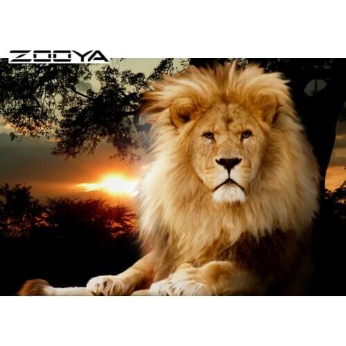 ZOOYA 2015 Diy Diamond Painting Patchwork KING OF AFRICA Lion Painting Resinstone Square Full Diamond Painting Unfinish F441