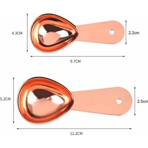 1Pc Coffee Scoop Measuring Spoon Eco-friendly Heat Resistant Stainless Steel Measuring Coffee Powder Scoop for Kitchen Tool