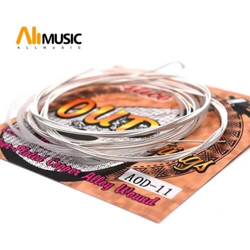 10SET Alice AOD-11 OUD Strings Set Silver Copper Wound White Clear Nylon 11 Strings