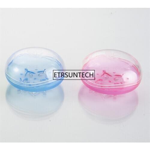 100pcs Portable Color Soap Dish Box Case Holder Container Wash Shower Home Bathroom Sealed Soap Case Round Travel Supplies