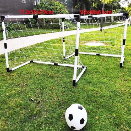 2Pcs Mini Football Soccer Ball Goal Folding Post Net + Pump Kids Sport Indoor Outdoor Games Toys Kids