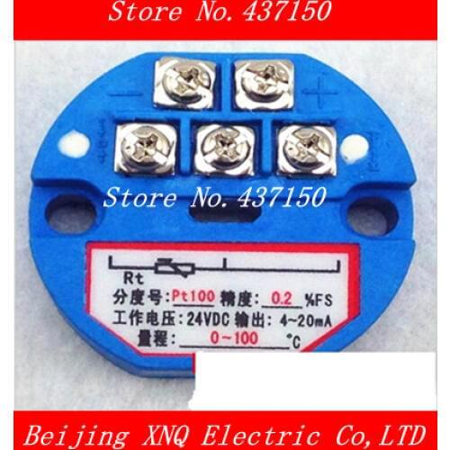 20PCS X New PT100 Temperature Transmitter Sensor 0-5V ,0-10V output -50-100 degree,0-100,200,300,500degree Thermal Resistance