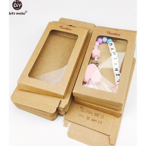 Lets Make Baby Gift/Merchandise/Packing Box 50pcs Kraft Paper Wedding Wrapping Jewelry Supply Nursuing Accessories Baby Teether