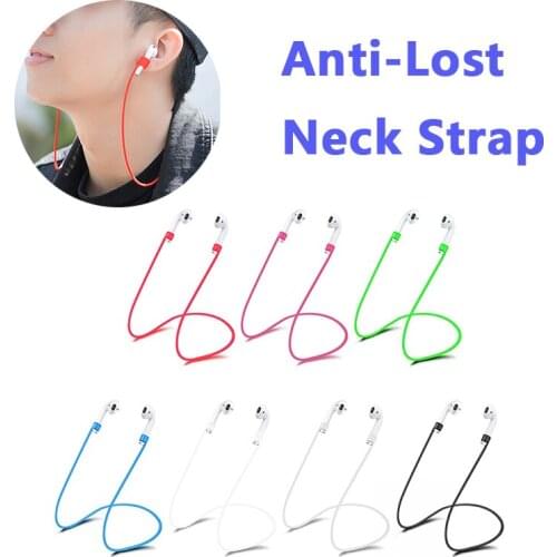55/70CM Colorful Earphone Anti Lost Strap For Airpods Silicone String Rope For Wireless Bluetooth Earphone Neck Strap Cable Cord