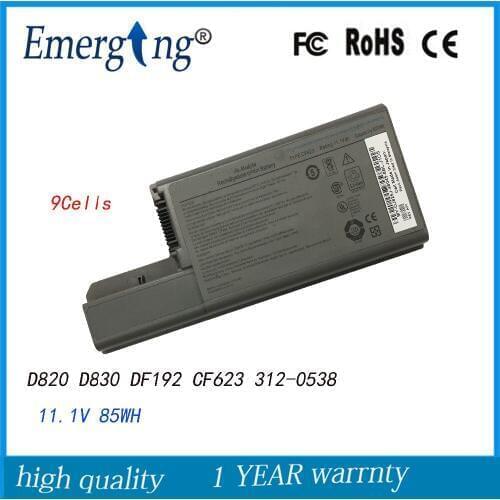 9Cell New Laptop Battery for Dell Latitude D820 D830 DF192 CF623 312-0538 CF623 DF192 XD736 DF249