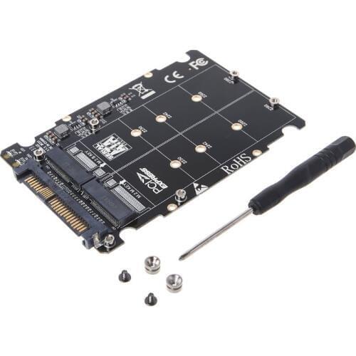 M.2 SSD to U.2 Adapter 2 in 1 M.2 NVMe Key B/M NGFF SSD to PCI-e U.2 SFF-8639 Adapter PCIe M2 Converter Desktop Computer