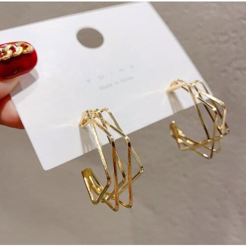 Серьги-кольца CUE PDLA China At AliExpress