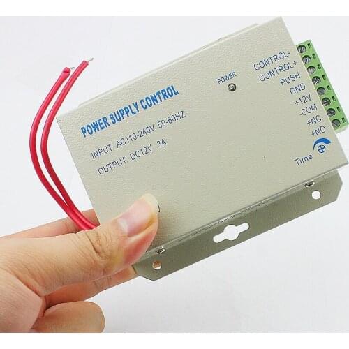 DC12V/3A Access Control Power Supply Transformer Access Control System Dedicated Power Supply AC110~240V Input Adjustable Delay