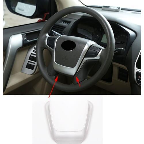 For Toyota Land Cruiser Prado FJ150 FJ 150 150 2018 Car Accessories ABS Steering Wheel Decoration Strips Trim