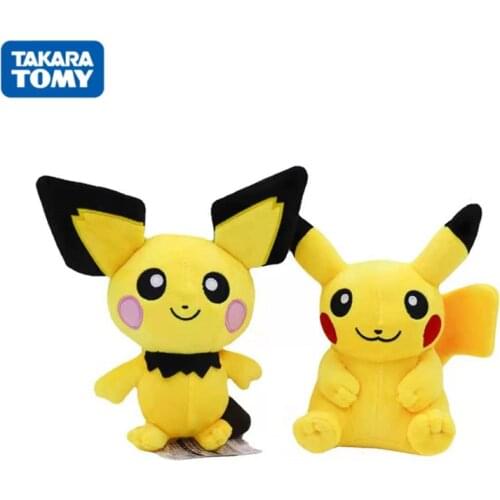 Hot 20Cm Pokemon Anime Figure Pikachu Plush Toys Action Doll Model Kawaii Kids Birthday Christmas Gift