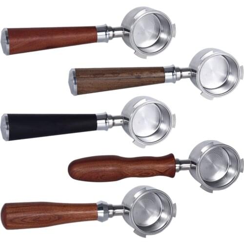 Coffee Bottomless Filter Coffee Accessories Wood Handle Basket Espresso