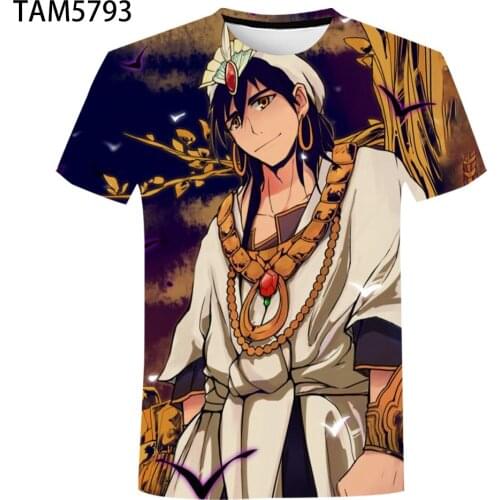 Sinbad Mens / Womens Summer Short Sleeve T-Shirt Game Anime 3D Boys / Girls Childrens Oversized Top Customization Wholesale
