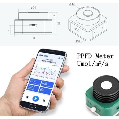 HPL200P 400-700nm Quantum Par Sensor PPFD Meter umol/m2/s
