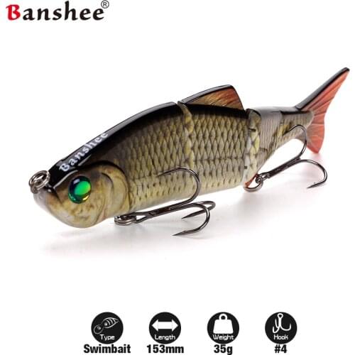 Banshee 153mm 35g Nexus Prophecy MM VMJ04-6 section artificial hard bait Multi 4 Jointed Sinking lifelike swimbait for bass